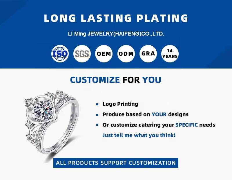 XEZ010 Fashion Luxury Custom Fine Jewelry 925 Sterling Silver Classic Six Claws Round Moissanite Diamond Stud Earrings Women