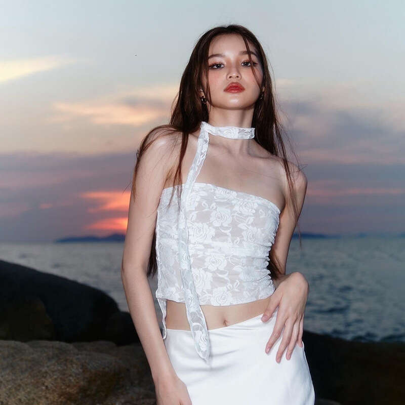 2023 Autumn Winter New Women's Street Fashion Solid Color Sexy Short Tube Top f54