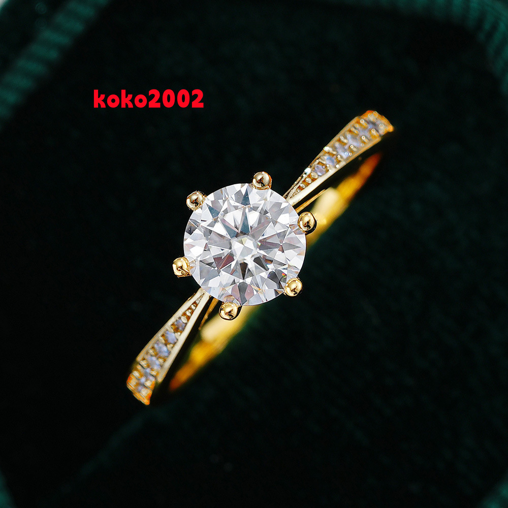 Customization Wedding Ring 1CT Round Moissanite Rings 925 Sterling Silver GRA Certificate Promise Ring for Women