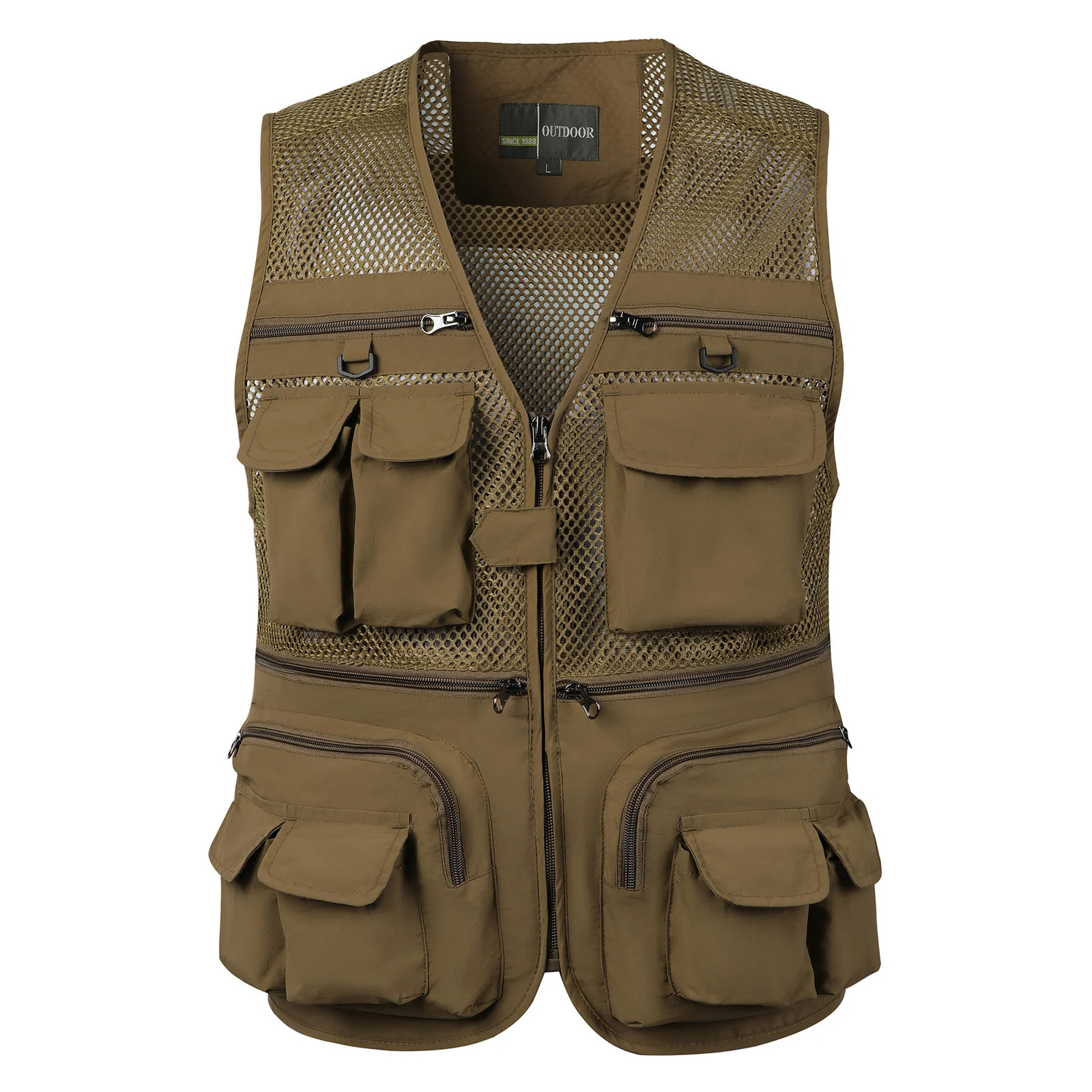 Mens Vest Tactical Webbed Gear Coat Summer Pographer Waistcoat Tool Many Pocket Mesh Work Sleeveless Jacket Male 250725