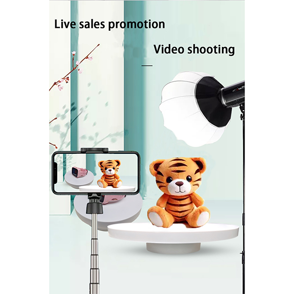 1 pcs 20cm 7.8in white Mini AI AutomaticElectric turntable rotating display stand Live broadcast turntable