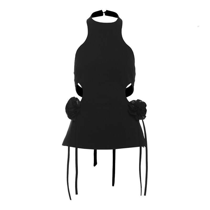 2024 Autumn Winter New Women's Solid Color Slim Street Fashion Halter Sexy Backless Tank Top 53f