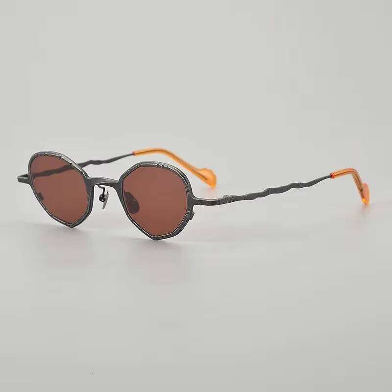 High Quality Round Retro Green Pure Titanium Sunglasses Classic Fashion for Men Women Eyeglasses Brand UV400 Outdoor GLASSES