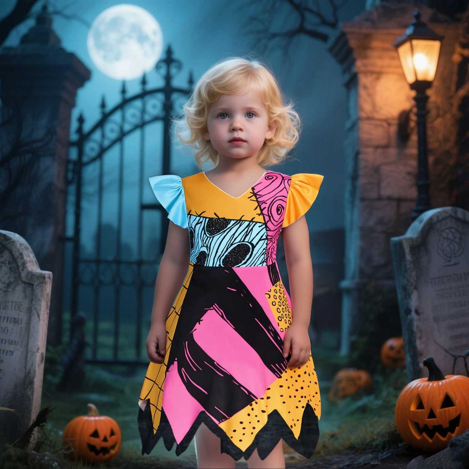 Girls Nightmare Before Christmas Halloween Sally Costume Jack Cosplay Dress Girls Children Carnival Vestidos Par Dress Z250725