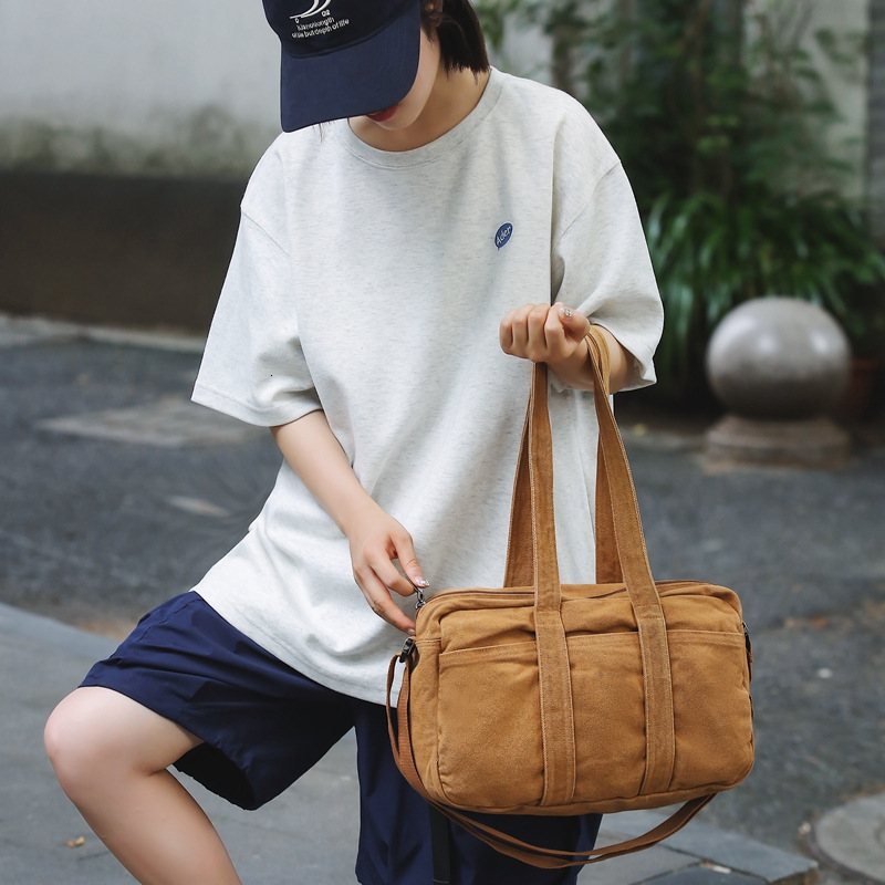 2025 Designer's New Large Capacity Leisure Multi functional Handbag Multi functional Student Crossbody Bag