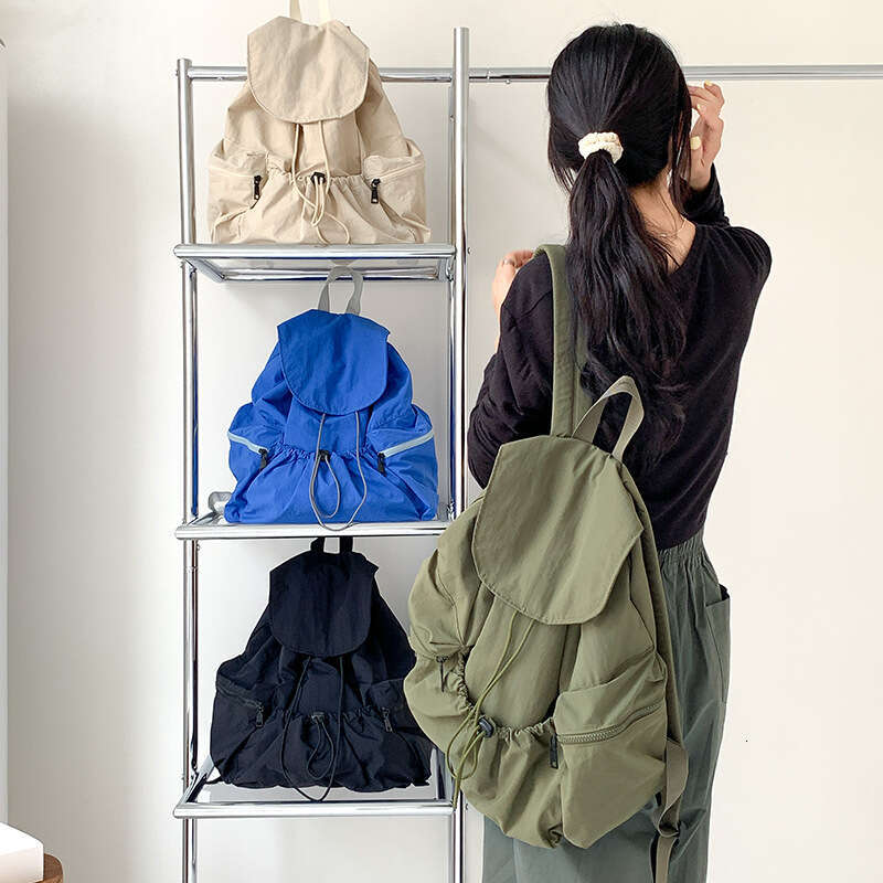 Japanese and Korean Niche Nylon Canvas Bag Casual Simple for Women Daily Practical Large Capacity Commuter Backpack