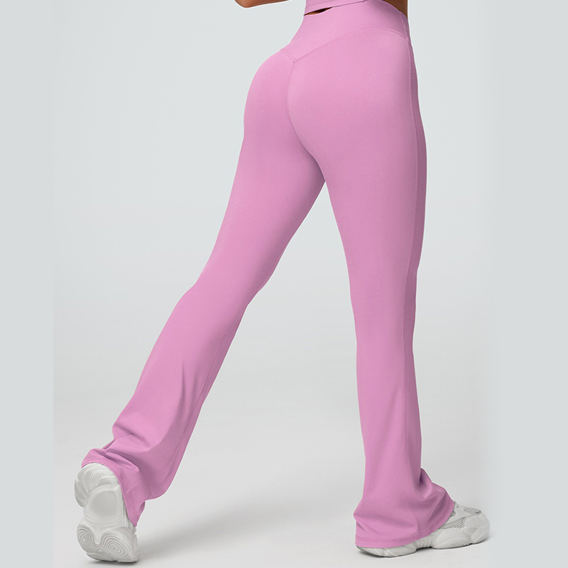 High-waisted yoga fitness pants, tummy-control flared pants, outdoor leisure sports wide-leg pants, fitness long pants