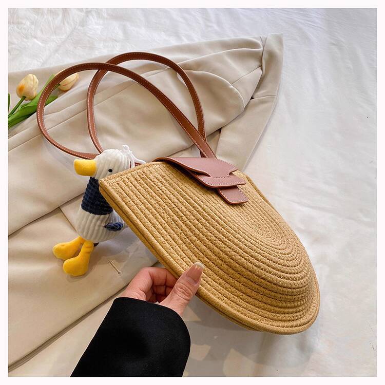 Luxury Brand Designer Bag Zuosaosjia French Retro Summer Women's Half Round Underarm Single Shoulder Crossbody Bag Versatile Beach Vacation Beach