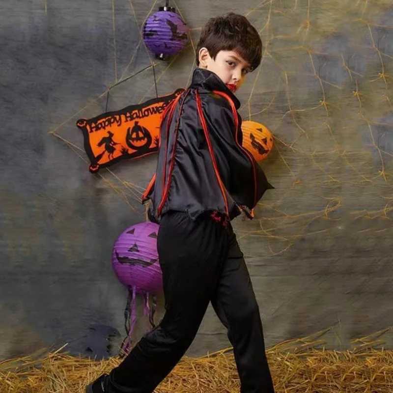 Girls Boys Vampire Dress Kid Ghost Bride Gothic Cosplay Vampire Devil Bat Halloween Costume Vampiran Carnival Outfit Clothes Z250725