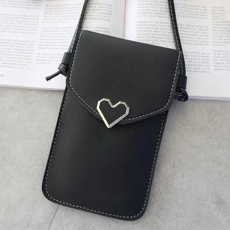 Transparent Touch Screen Cell Phone Purse Smartphone Wallet Shoulder Strap Handbag PU Leather Casual Crossbody Bags Women Z250725