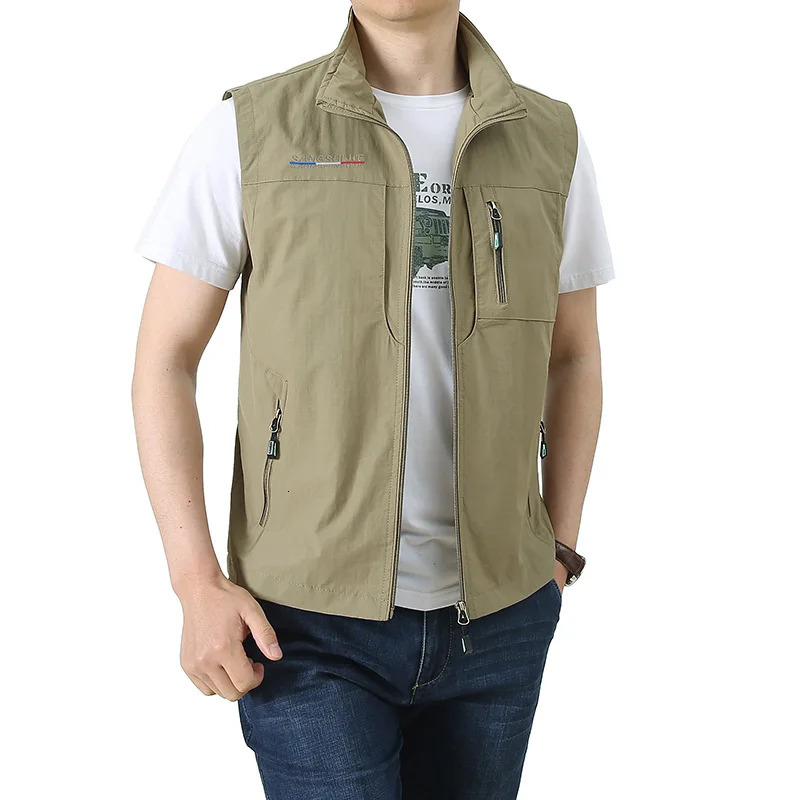 FGKKS 2023 Outdoor Leisure Vests Men Breathable Large Pocket Pography Fishing Vest HighQuality Male 250725