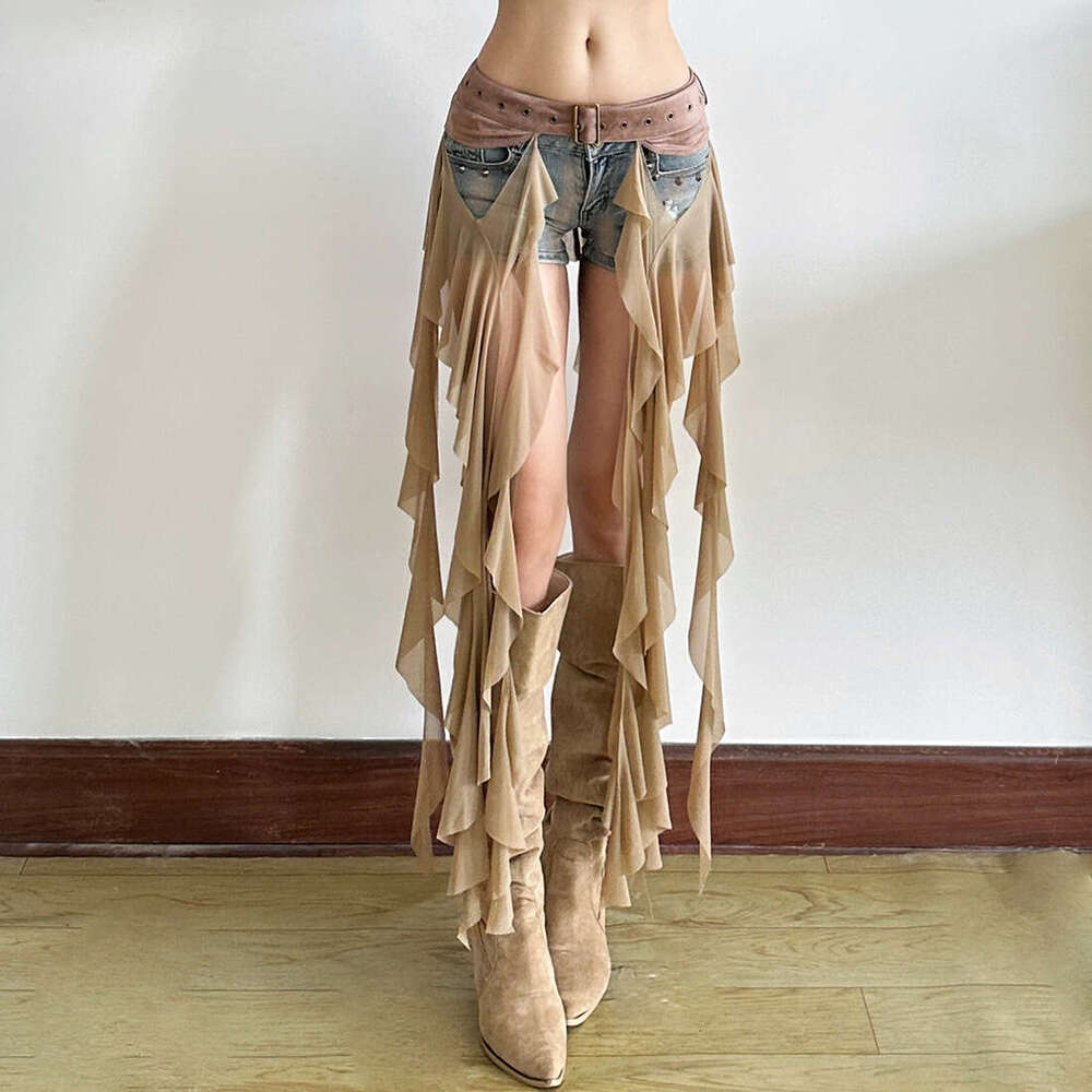 2025 Summer New Ins Style Fashion Casual Trendy Irregular Versatile Ribbon Waist Belt Women's Clothing 55c