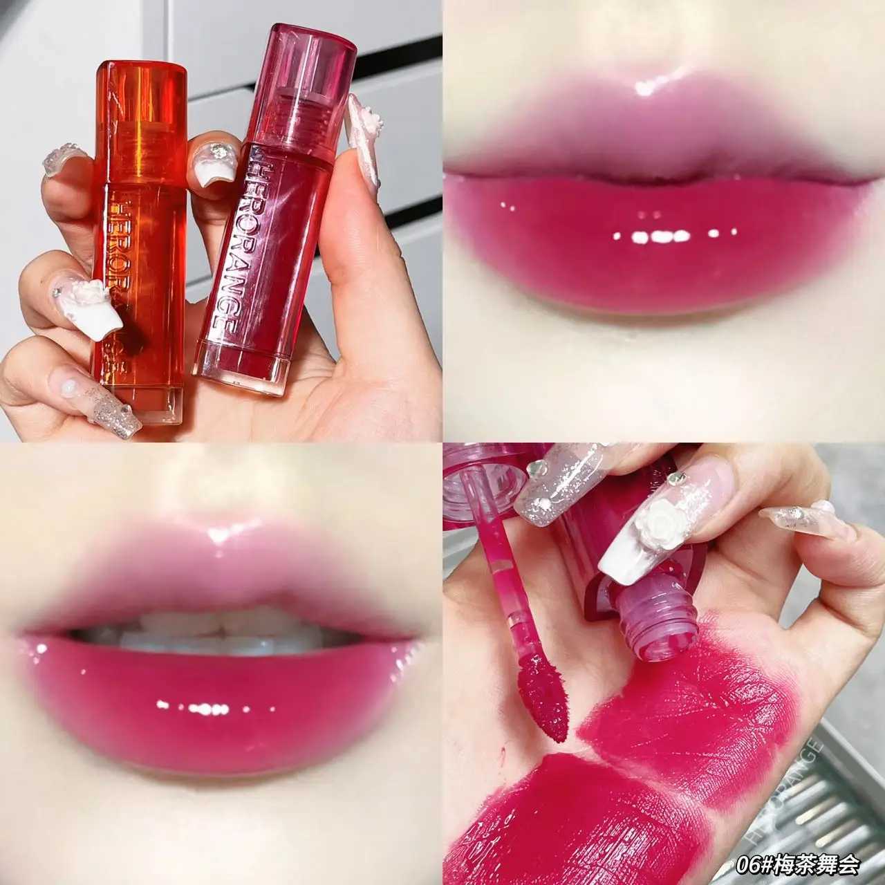HERORANGE HR557 Heart Tide Colorful Mirror Light Lip Enamel Soft and Rich Color Presents Charming Lip MakeupXJ250724
