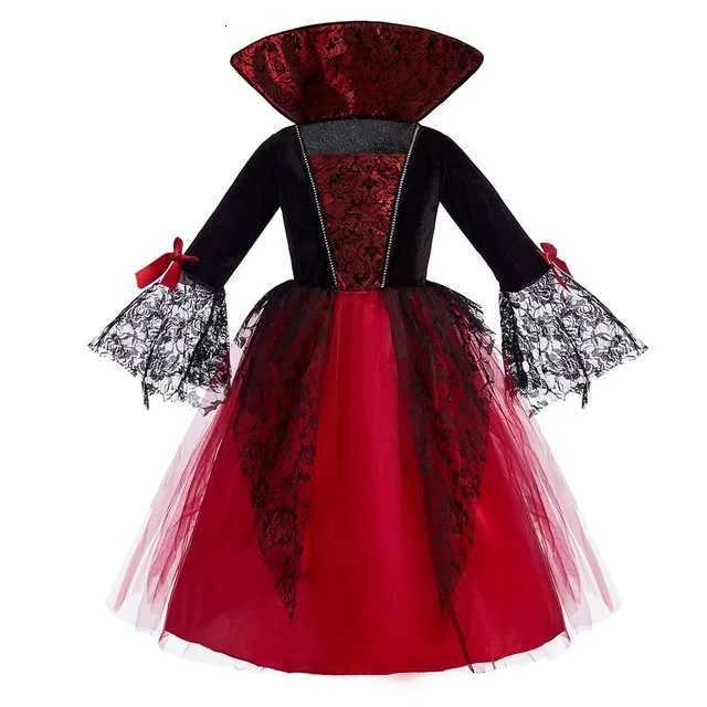 The Middle Age Gothic Vampire Girls Dress Halloween Vintage Upper Class Role Play Costume Child Nostalgic Sle Princess Frocks Z250725