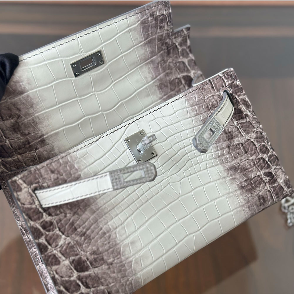designer bag Fashion , size 21cm, Crocodile skin pattern on the top layer