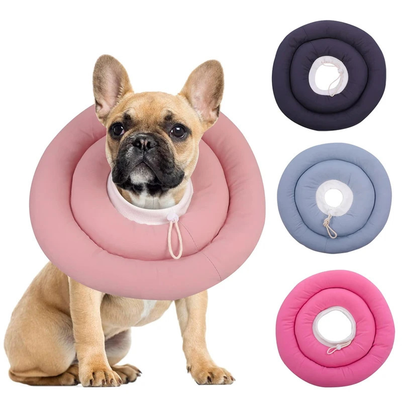Pet Collar Soft Ring Cat Dog Wound Healing Anti-Scratch Anti-Licking Headgear Cotton Elizabeth Neck Collars Pet Supplies 250716