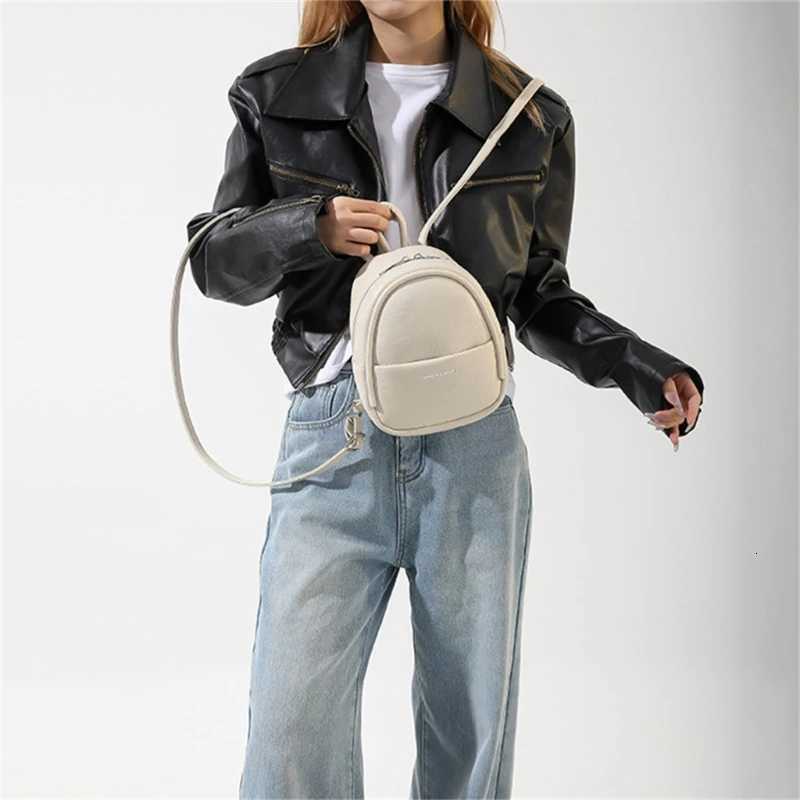 2023 NEW Backpack Vintage Small Rucksack Fi Double Strap Shoulder Bag for Girls Wen Solid Color Letter Printed Bag Y250724