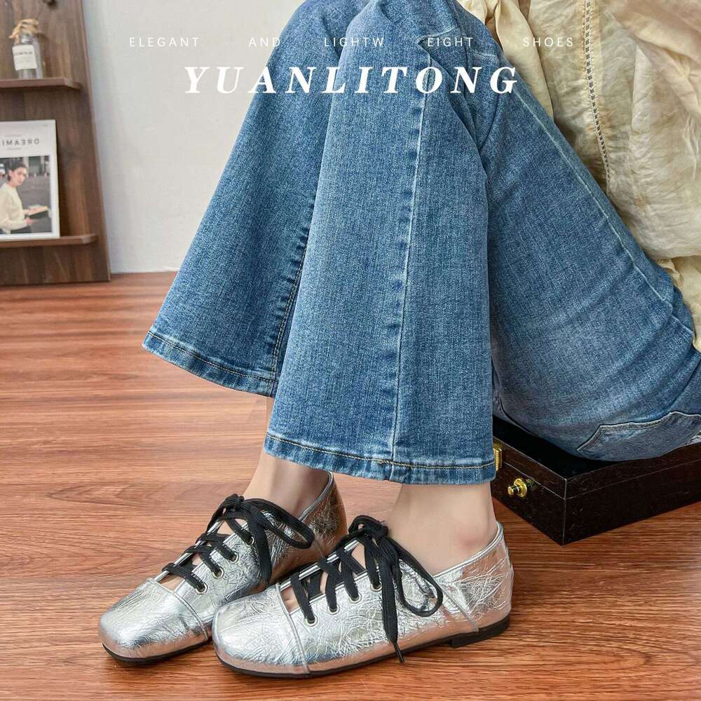 Yuanlitong Spring Summer New Casual Women's 2025 Korean Version Denim Sneakers Fashionable Outdoor Shallow Mouth Board Shoes