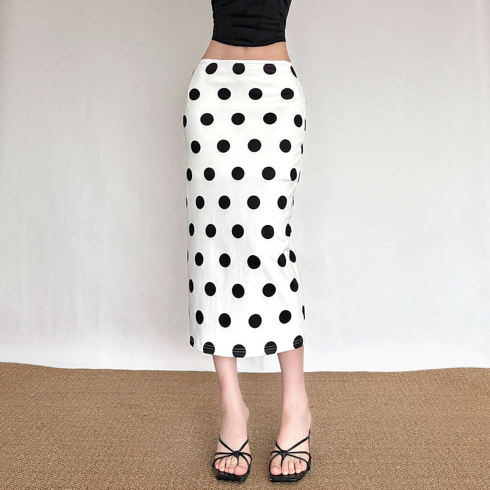 2025 Summer New Casual High Waist Slimming Elegant Personality Trendy Polka Dot Fashion Women's Skirt 139