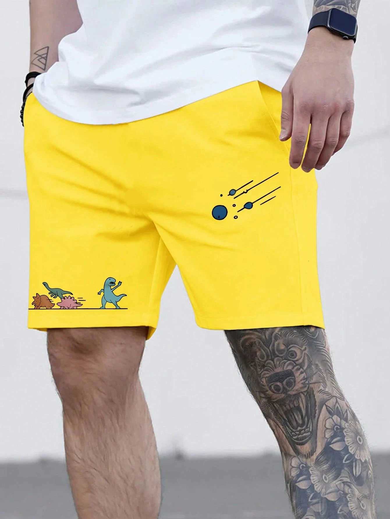 Mens Beach Shorts Loose Quick Drying Drawstring Shorts Beach Vacation Style Swimming Shorts Outdoor Sports And Fitness Shorts W250724
