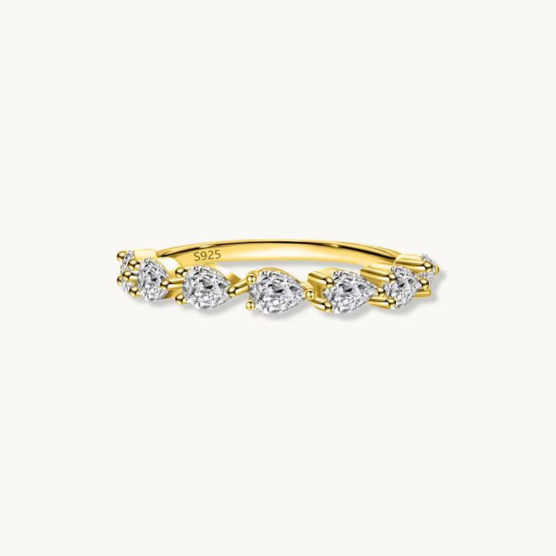 Export Quality Nora Pear Moissanite Diamond Ring With Luxury Design Women Luxury Wedding Jewellery and for Engagement party