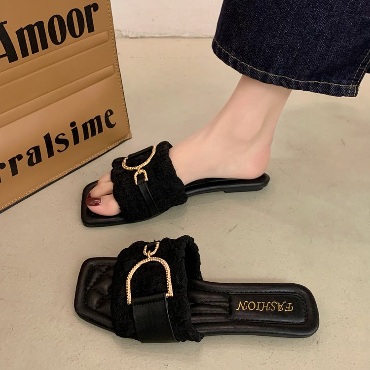 Free shipping 2025 new designer slippers flat slides for women sandals girl white black fashion slipper outdoor shoes 35-43