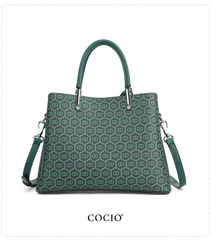 COCIO designer bag New peacock green handbag fashionable light luxury versatile crossbody bag vintage handbag