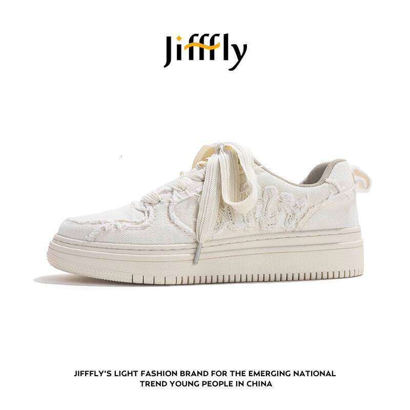 Jifffly Men's Sneakers 2025 Summer New Versatile Breathable Trendy White Couple Casual Sports Shoes