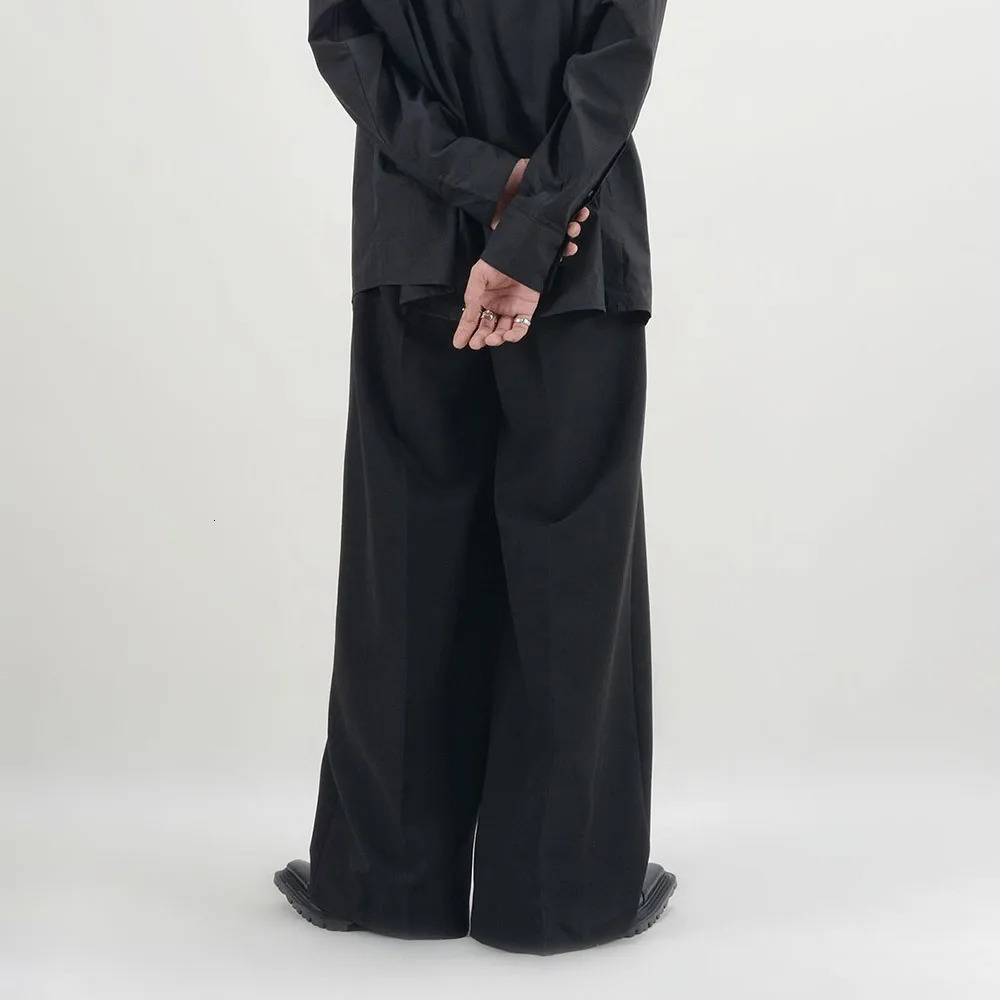 Suit Pants Mens Dress Loose Oversized Wide Leg Summer Casual Straight Retro Mopping Trousers Formal 250725