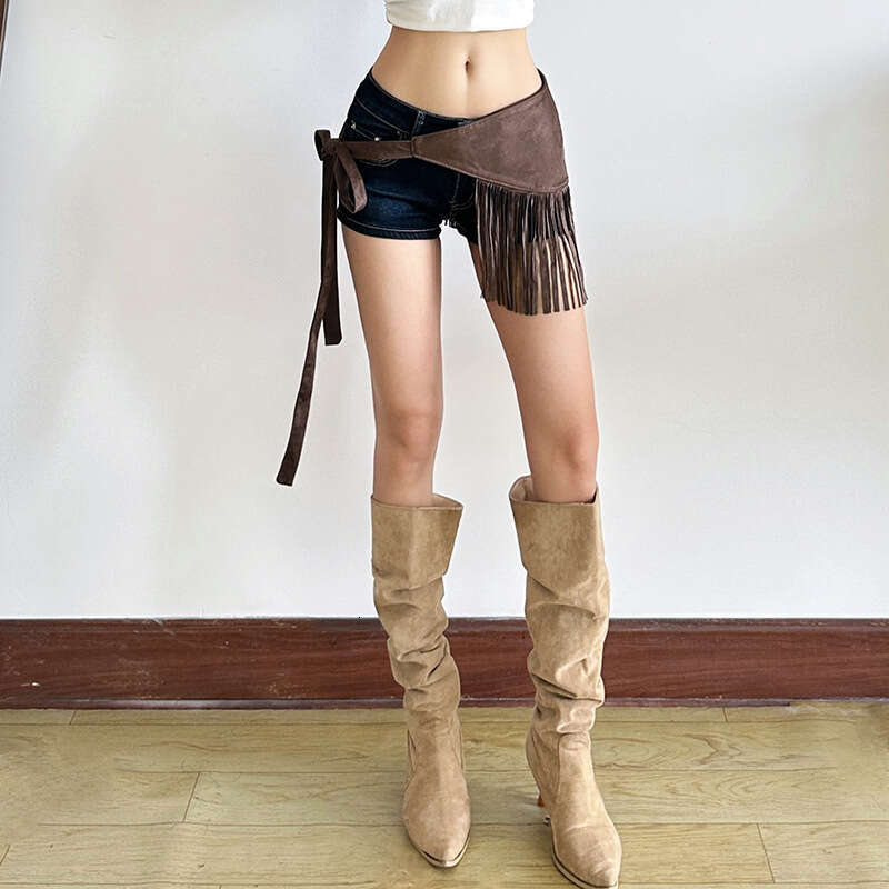 2025 Summer INS Style New Fashion Street Trend Tassel Slim Loose Versatile Waist Belt for Women 10a