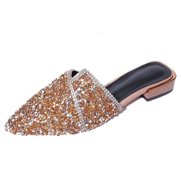 Ddmysports Trendy Women S Outdoor New Fashion Pointed Closed Toe Half Slippers Summer Versatile Chunky Heel Mules Outdoor Shoes