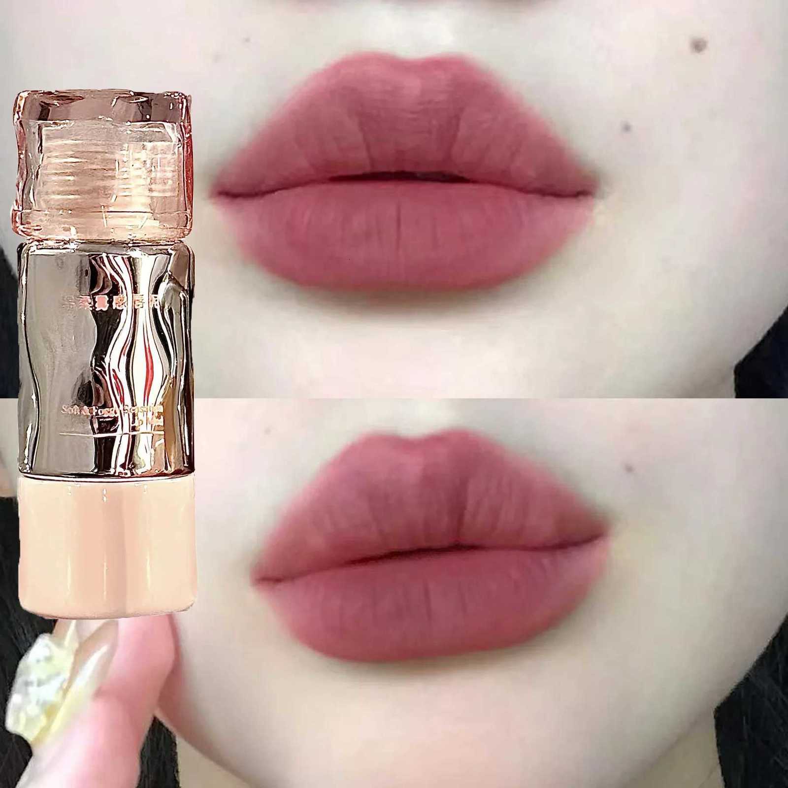 8 Colors Matte Pigment Mousse Lip Gloss Waterproof Sexy Red Lipgloss Brown Matte Lipstick Mud Lasting Easy To Color Women MakeupXJ250724