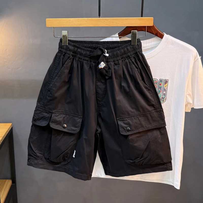 Outdoor sports retro workwear shorts for men in summer 2025 loose and breathable casual sports five-quarter pants W250724