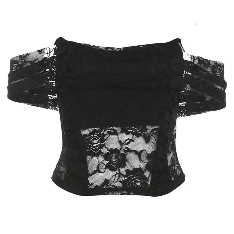 2025 Summer New Fashion Sexy Hot Girl Off-Shoulder Slim Fit Versatile Top 0aa