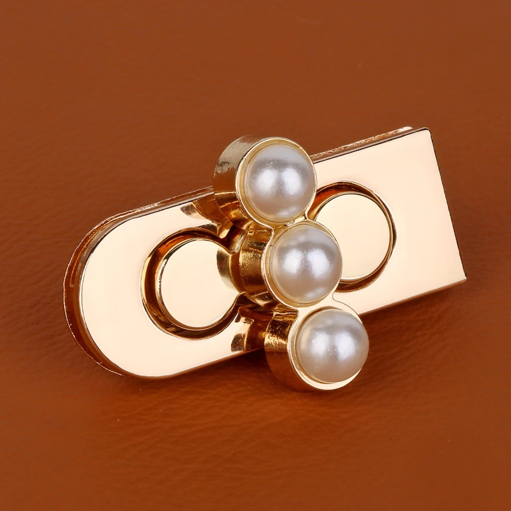 4.5CM Metal Pearl Turn Lock Twist Clasp for Women Bag Laggage Purse Leather Craft Closure DIY Hardware Accessories 250723