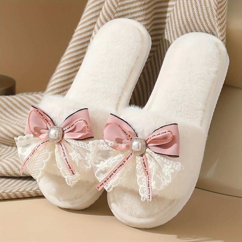Women's Bow Open Toe Slippers - Comfortable Fashion Gift Style