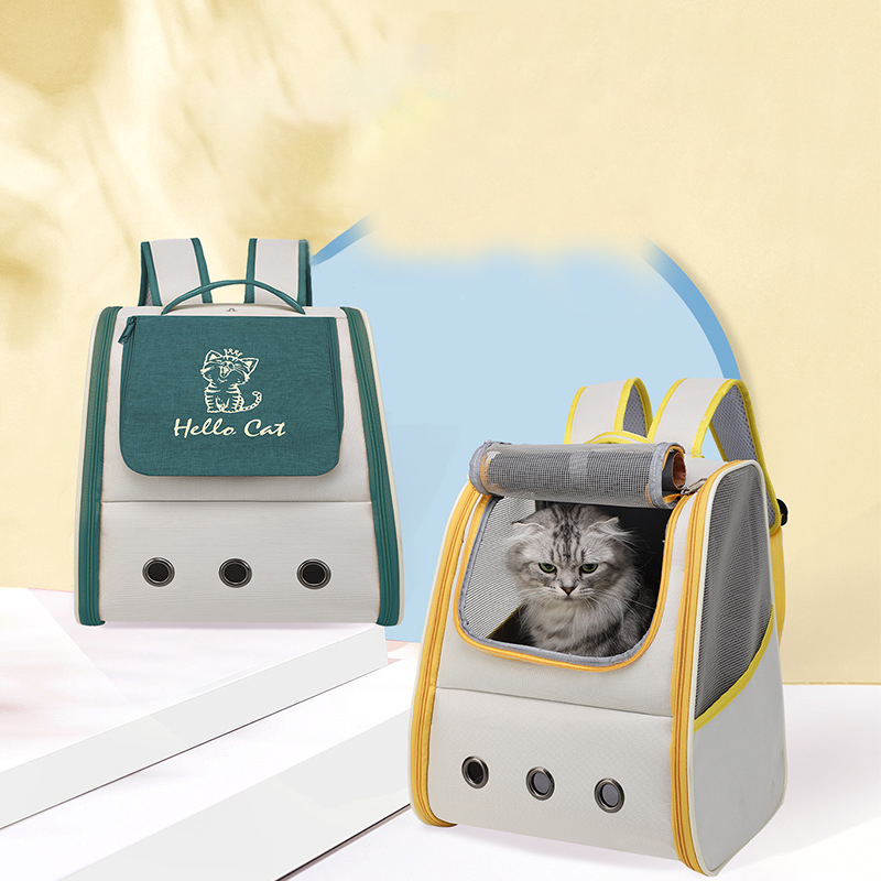 Breathable Double Shoulder Cat & Dog Travel Bags with Side Opening - Large Capacity Pet Carrier