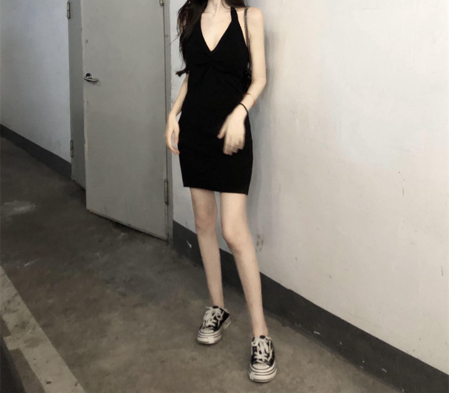 DR260 Summer Pure Desire Halter Neck Suspender Dress Women's Tight Backless