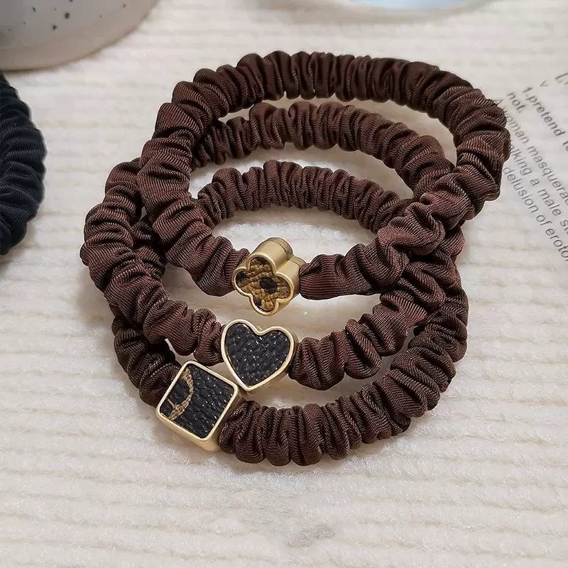 Exquisite small intestine headband, high elasticity, durable rubber band, women's hair tie rope headband, fashionable temperament, tied ponytail 