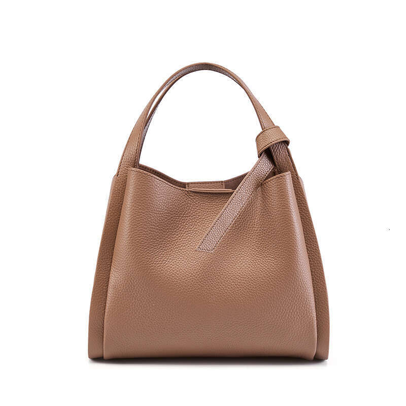 New Designer Luxury Handbag Women 2025 New Style Basket for Mom Elegant Crossbody Cowhide Bucket Bag