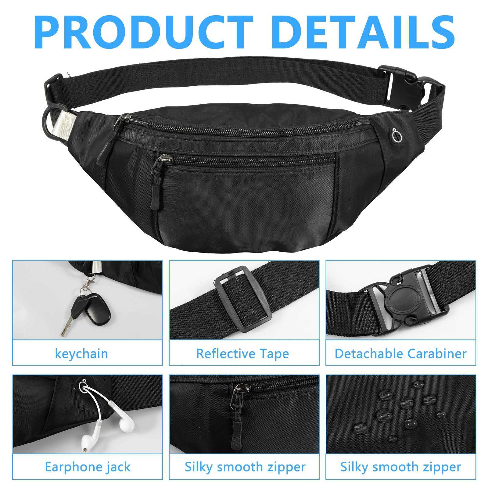 Oxford Cloth Belt Bag Hiking Phe Pouch Men Waist Bag Crossbody Fanny Pack with Adjustable Strap for Travel Work Cycling and Sports Y250724