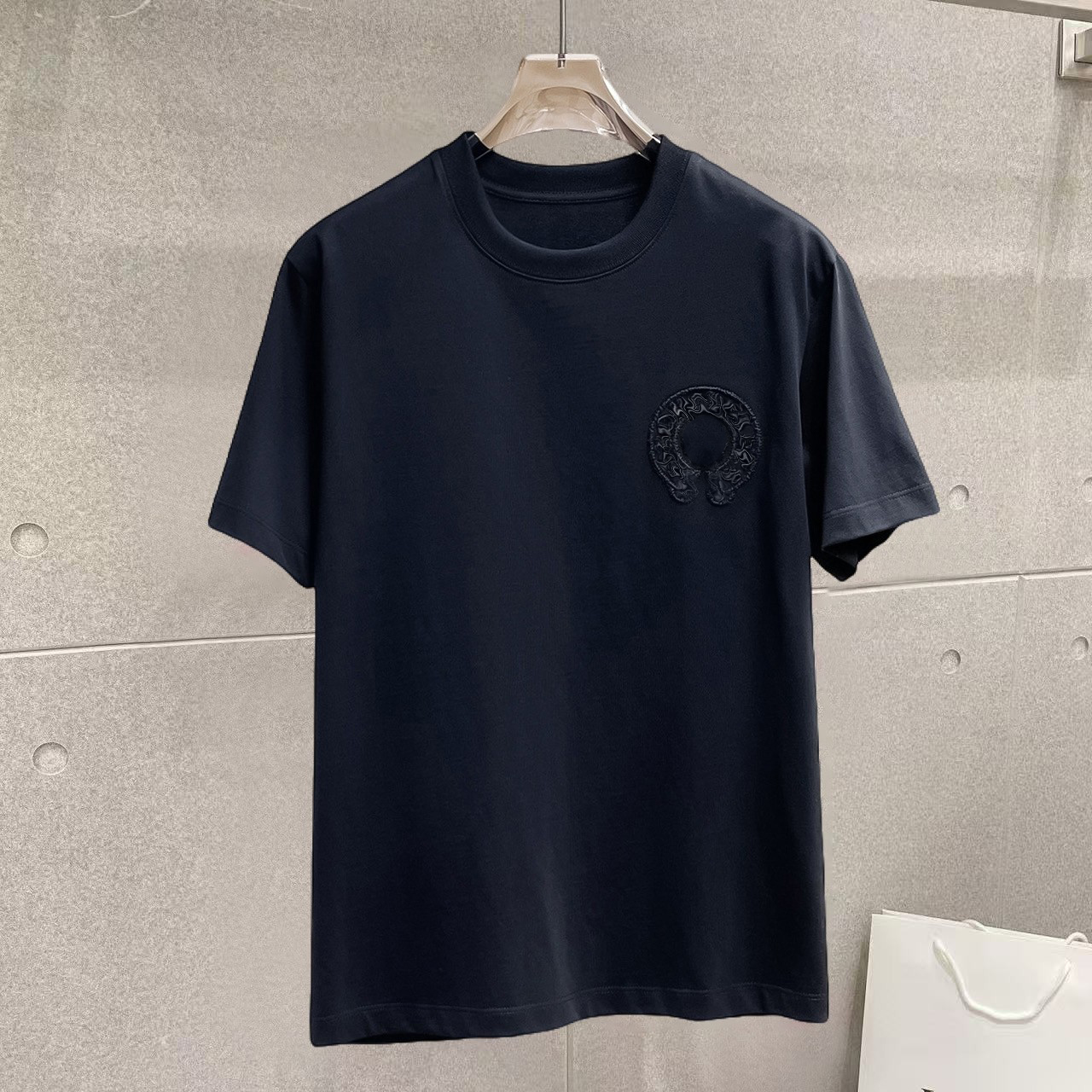 High quality designer men's T-shirt and polo shirt men's T-shirt 3D embroidered T-shirt new summer short sleeved shirt