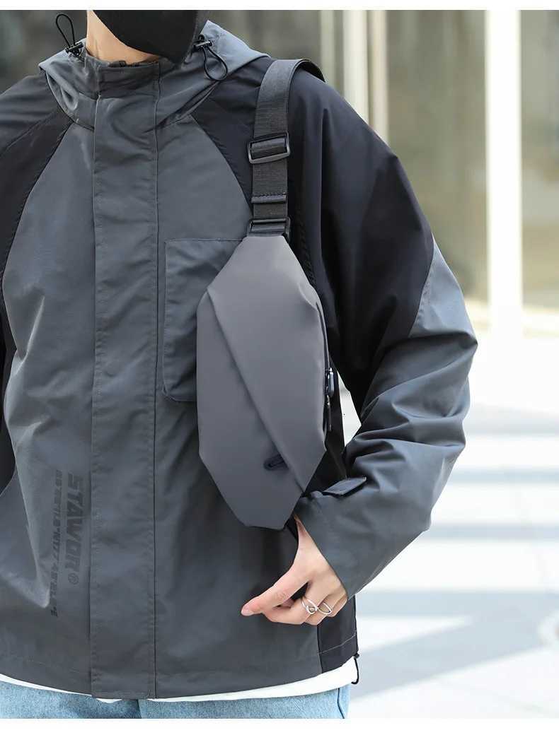 New Waist Bag Outdoor Chest Bag Business Crossbody Bag Multifunctional and Trendy Chest Bag Mens Sports Shoulder Bag Y250724