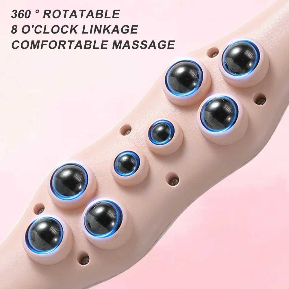 1PC Multi-Functional Roller Magnetic Ball Massage StickLymphatic Drainage Massager for Body ShapingGua Sha Tools for Back Leg