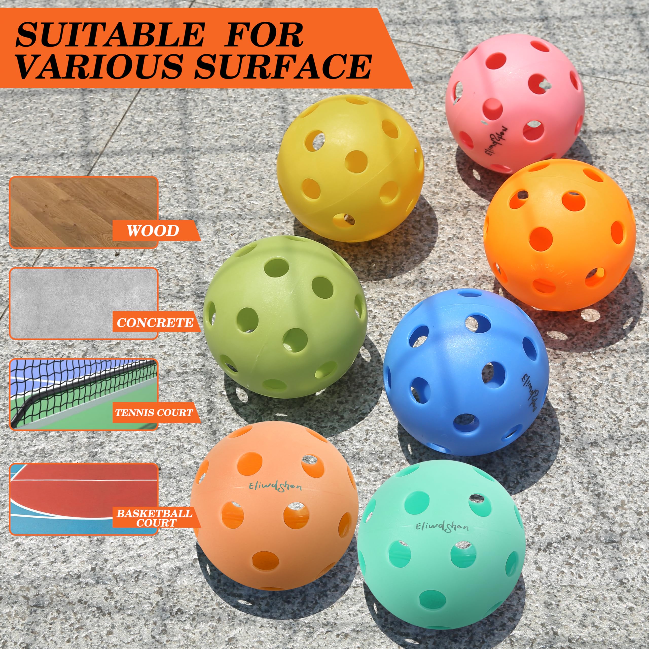 Pickleball Ball Kit: Durable 6-Pack Ideal for Both Indoor Courts and Outdoors