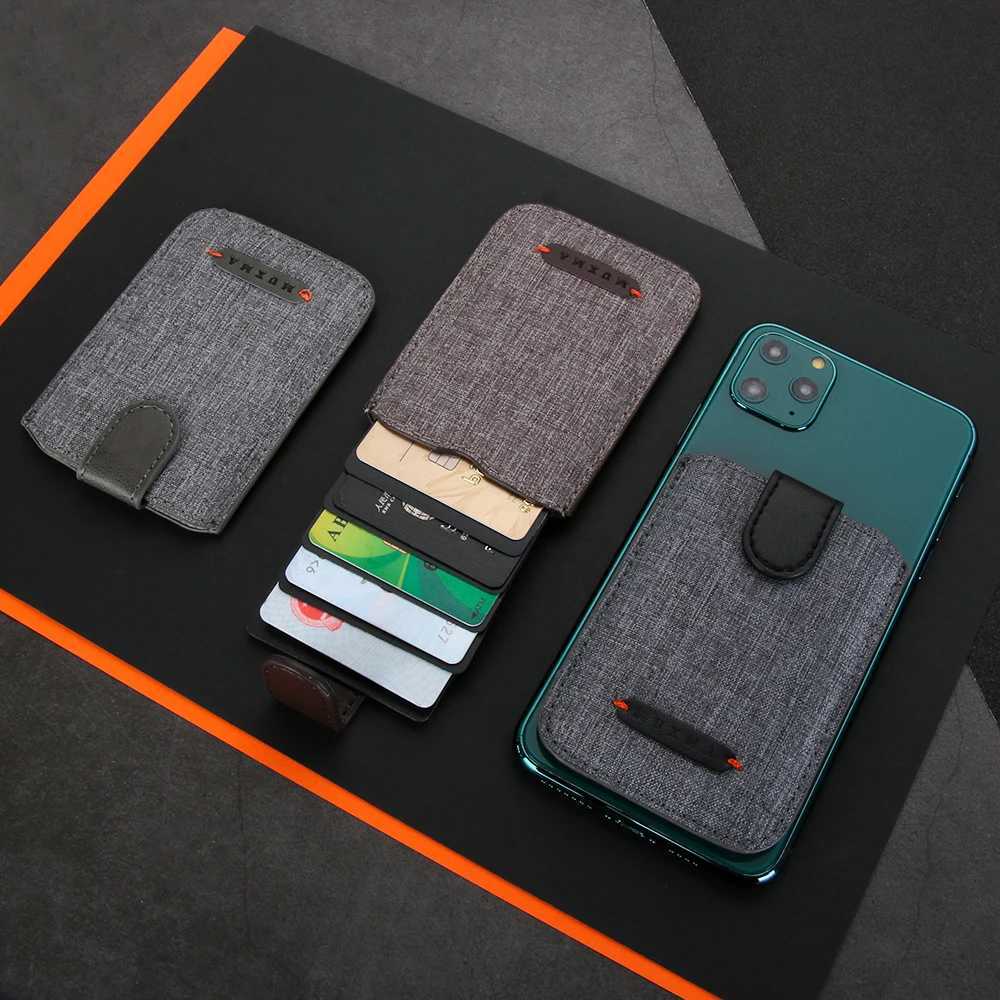 1PC Adhesive Stick 5 Pull Holder Universal RFID Blocking Cell Phone Wallet Case Men Bank Business Name Card Storage Z250725
