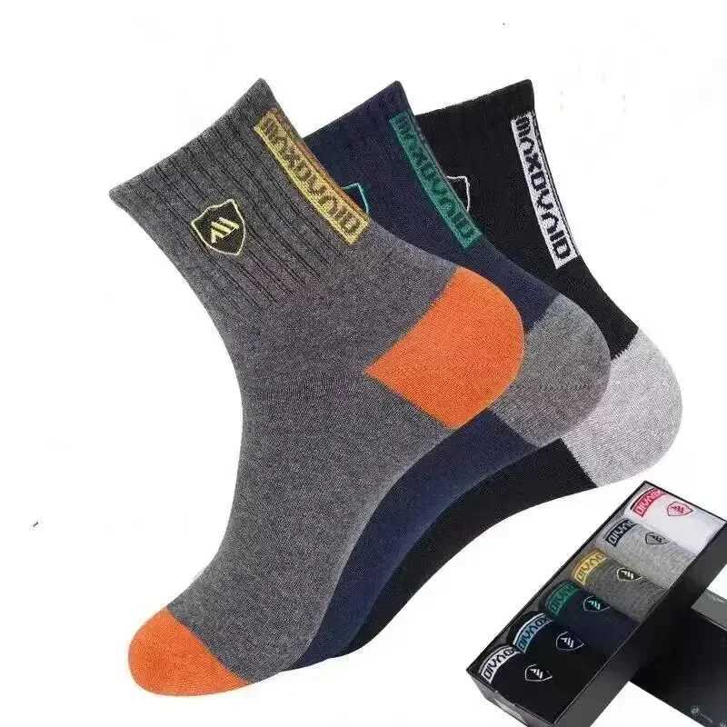 5 Pairs Spring and Fall Mens Sports Socks Summer Leisure Sweat Absorbent Comfortable Thin Breathable Basketball Socks X250725