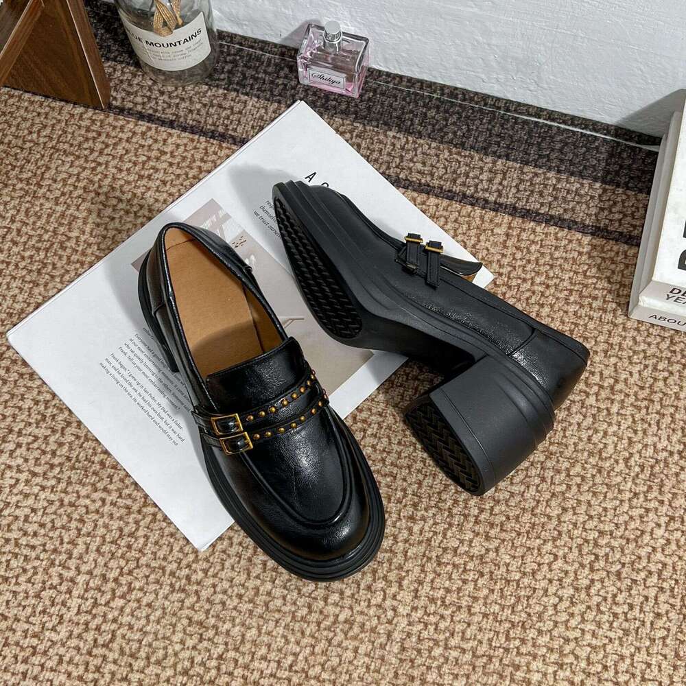 British Small Leather High-End Versatile Women's Loafers Comfortable Soft Sole College Style Uniform Shoes