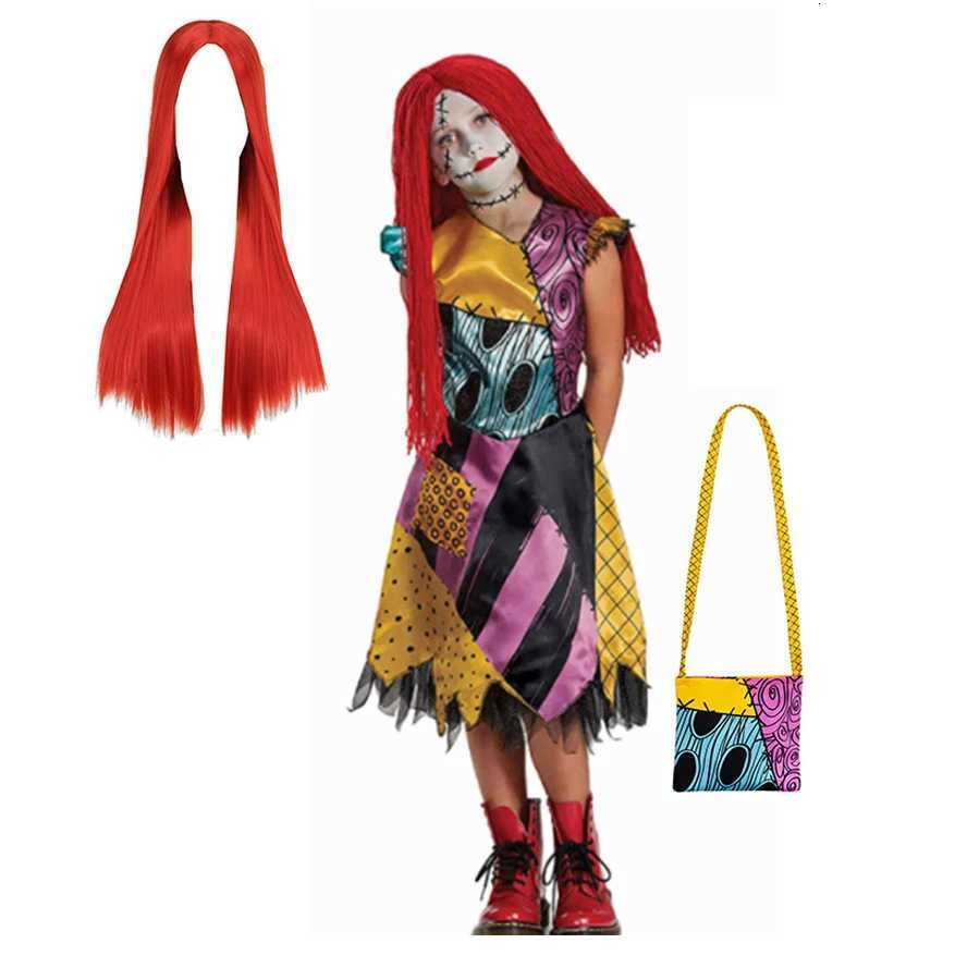 Girl Dress Bow Suit Halloween Costume Sister Brother Sally Cosplay Costume Baby Children Ruffle Tracksuit Birthday Par Outfit Z250725