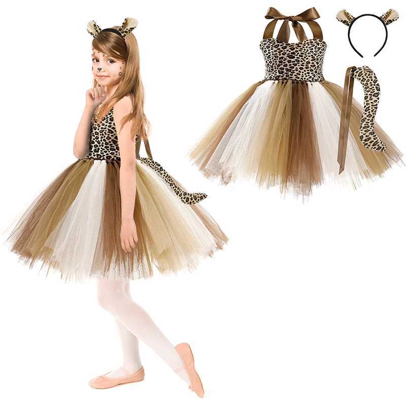 New Tutu Skirt Set Childrens Clothing Animal Cos Elk Halloween Clothing Little Cat Mesh Girls Dress School Performance Dress Z250725